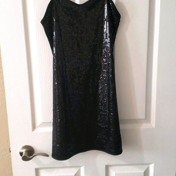 Black sequin mini dress - Picture 1 of 3